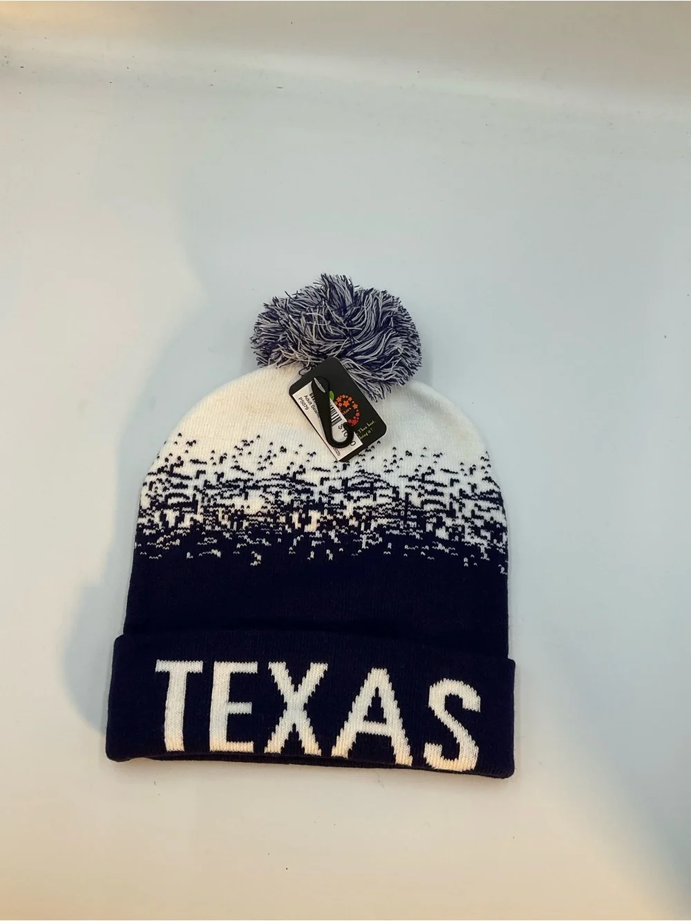 Texas Pom Beanie Set - Pink & Navy